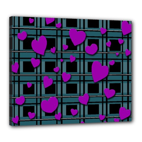 Purple love Canvas 24  x 20  from ArtsNow.com