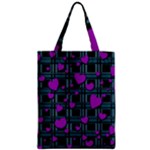 Purple love Zipper Classic Tote Bag