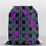 Purple love Drawstring Bag (Small)