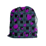 Purple love Drawstring Pouches (Extra Large)