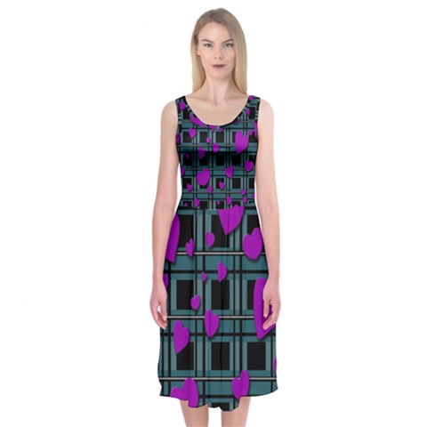 Purple love Midi Sleeveless Dress from ArtsNow.com