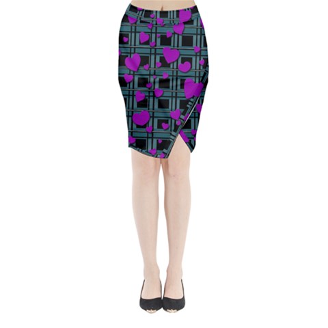 Purple love Midi Wrap Pencil Skirt from ArtsNow.com