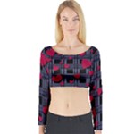 Decorative love Long Sleeve Crop Top