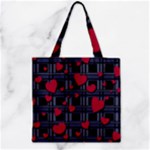 Decorative love Zipper Grocery Tote Bag