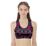 Decorative love Sports Bra with Border