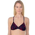 Decorative love Reversible Tri Bikini Top