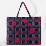 Decorative love Zipper Large Tote Bag