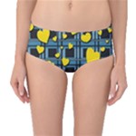 Love design Mid-Waist Bikini Bottoms