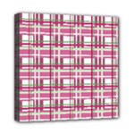 Pink plaid pattern Mini Canvas 8  x 8 