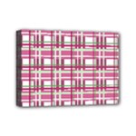 Pink plaid pattern Mini Canvas 7  x 5 