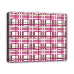 Pink plaid pattern Canvas 10  x 8 