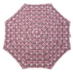 Pink plaid pattern Straight Umbrellas