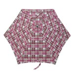 Pink plaid pattern Mini Folding Umbrellas