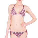 Pink plaid pattern Bikini Set