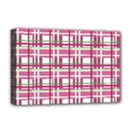 Pink plaid pattern Deluxe Canvas 18  x 12  