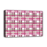 Pink plaid pattern Deluxe Canvas 18  x 12  