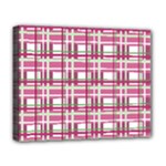 Pink plaid pattern Deluxe Canvas 20  x 16  