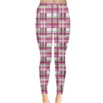 Pink plaid pattern Leggings 