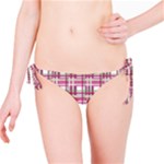 Pink plaid pattern Bikini Bottom