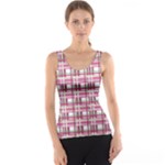 Pink plaid pattern Tank Top