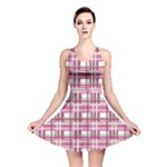 Pink plaid pattern Reversible Skater Dress