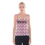 Pink plaid pattern Spaghetti Strap Top