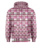 Pink plaid pattern Men s Pullover Hoodie