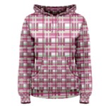 Pink plaid pattern Women s Pullover Hoodie