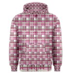 Pink plaid pattern Men s Zipper Hoodie