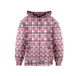 Pink plaid pattern Kids  Zipper Hoodie