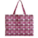 Pink plaid pattern Zipper Mini Tote Bag