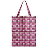 Pink plaid pattern Zipper Classic Tote Bag