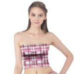 Pink plaid pattern Tube Top