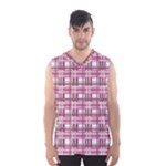 Pink plaid pattern Men s Basketball Tank Top