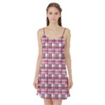 Pink plaid pattern Satin Night Slip