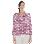 Pink plaid pattern Wind Breaker (Women)