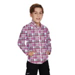 Pink plaid pattern Wind Breaker (Kids)