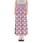 Pink plaid pattern Maxi Skirts