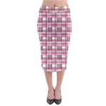 Pink plaid pattern Midi Pencil Skirt