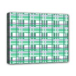 Green plaid pattern Canvas 10  x 8 
