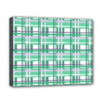 Green plaid pattern Canvas 10  x 8 