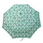 Green plaid pattern Folding Umbrellas