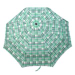 Green plaid pattern Folding Umbrellas