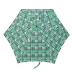 Green plaid pattern Mini Folding Umbrellas