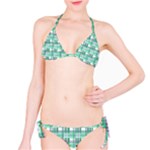 Green plaid pattern Bikini Set