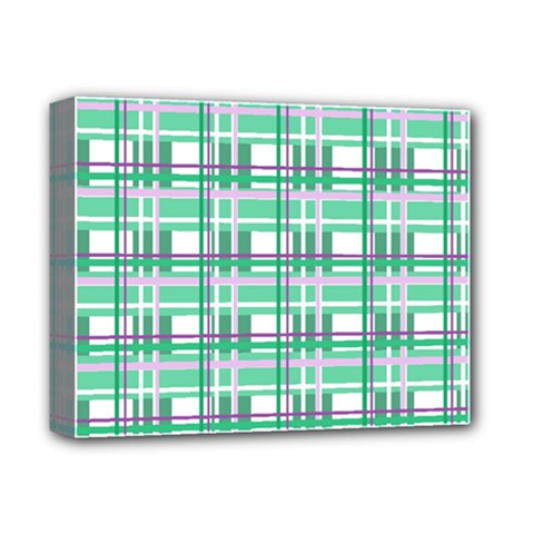 Green plaid pattern Deluxe Canvas 14  x 11  from ArtsNow.com