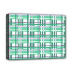 Green plaid pattern Deluxe Canvas 16  x 12  