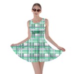 Green plaid pattern Skater Dress