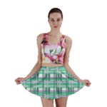 Green plaid pattern Mini Skirt