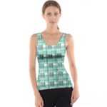 Green plaid pattern Tank Top